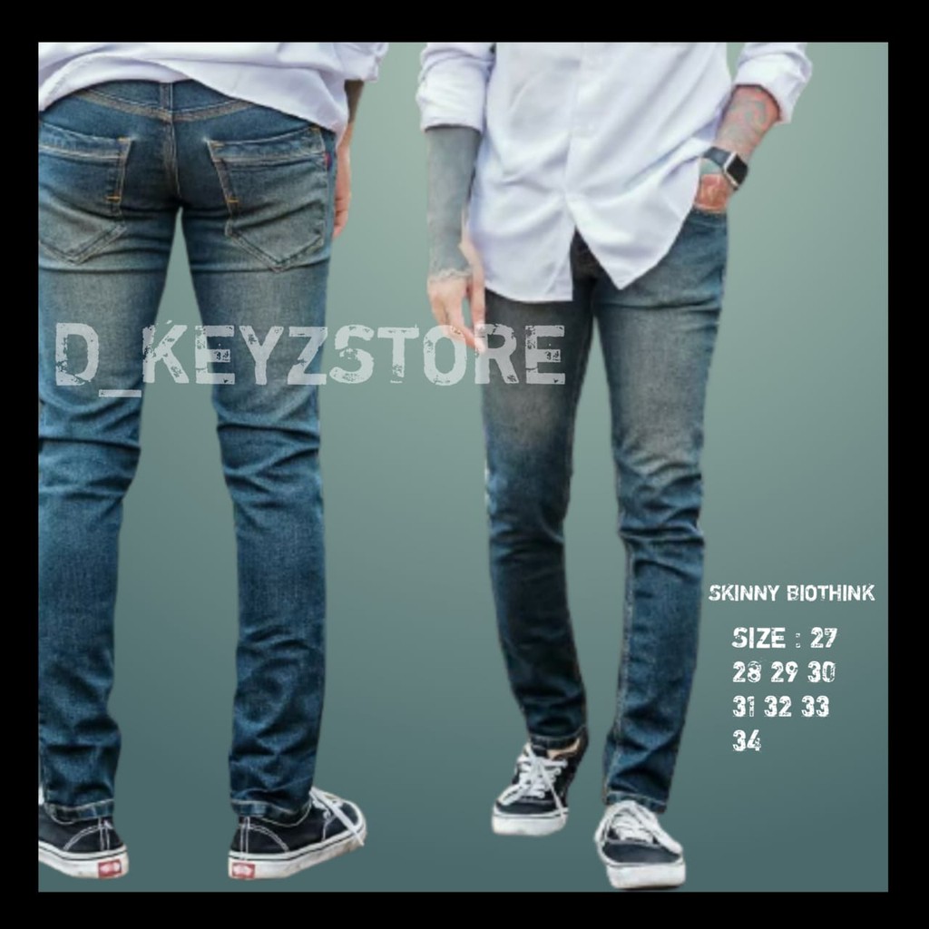 MN38UU Celana Jeans Panjang Pria Laki Cowok Dewasa Slimfit Straight Skinny Pensil Polos Levis Distro