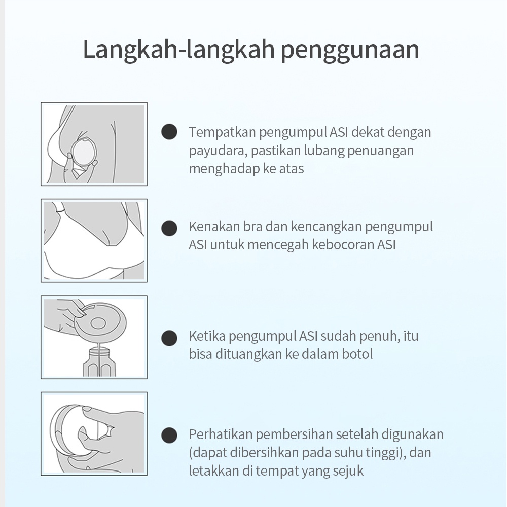 Halobaby 1pcs Wadah Penampung Asi Silikon /Penampung Asi Silicon / Breast Milk Saver