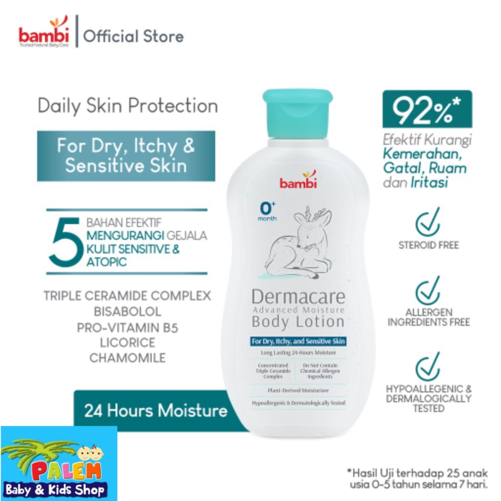 Bambi Baby Dermacare Advanced Moisture Body Lotion 200ml 7743