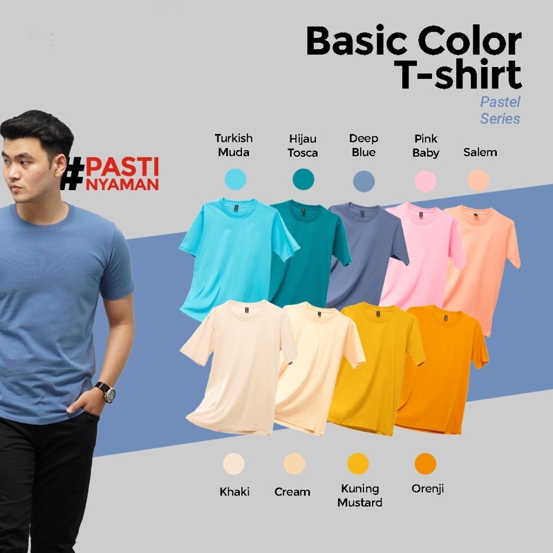 (New) KAOS POLOS WEBASIC PREMIUM COTTON COMBED30S LENGAN PENDEK (Jaminan Bahan Nyaman dan Adem),Unisex bisa Pria dan wanita