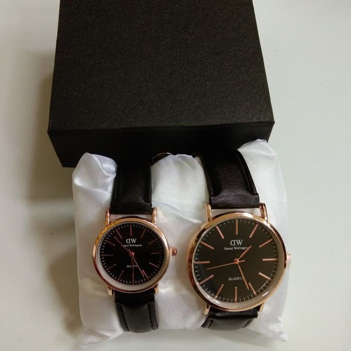 promo jam tangan DW Daniel wellitong dw couple tali kulit free kotak