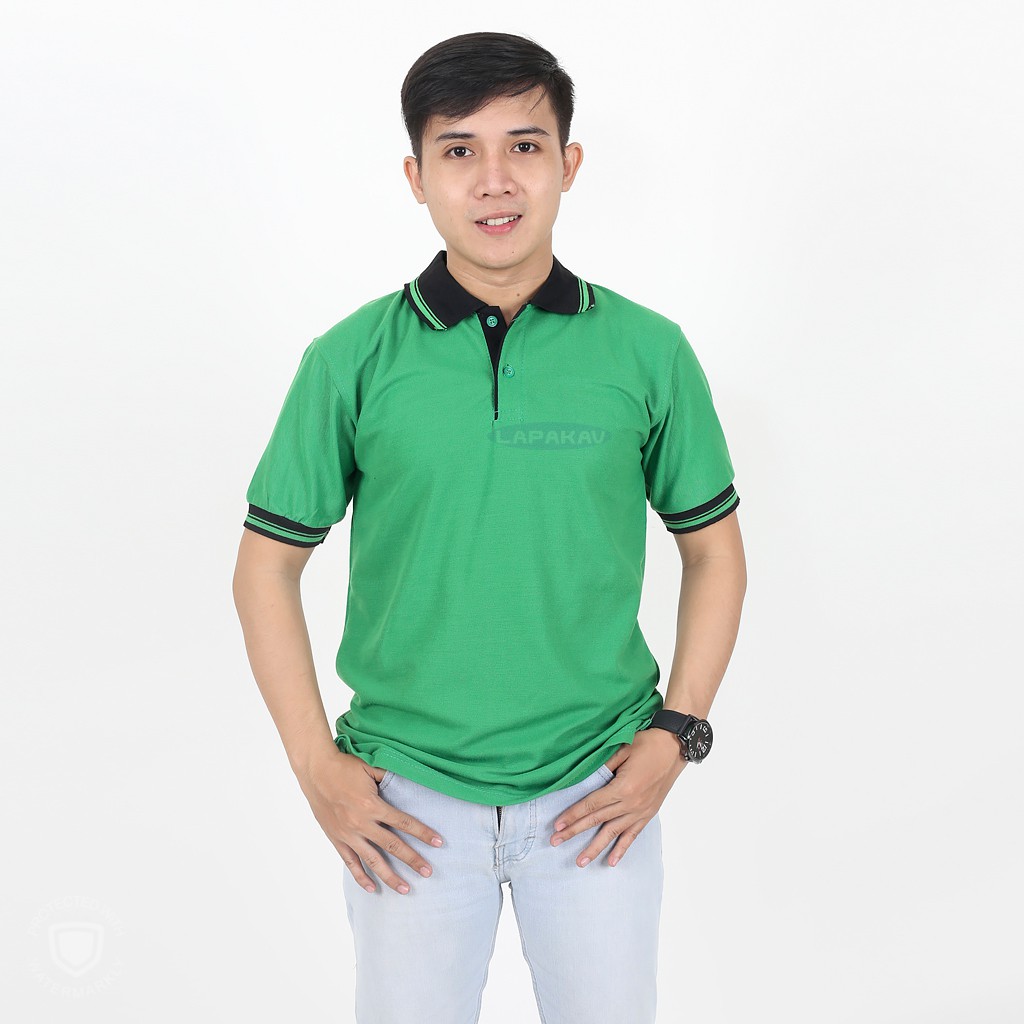 Lapakav Polo  Shirt Polos  Hijau  Fuji Shopee Indonesia