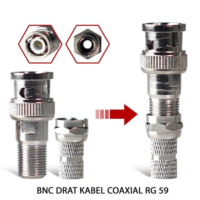 BNC Drat Rg59 / Isi Perbungkus 100 pcs