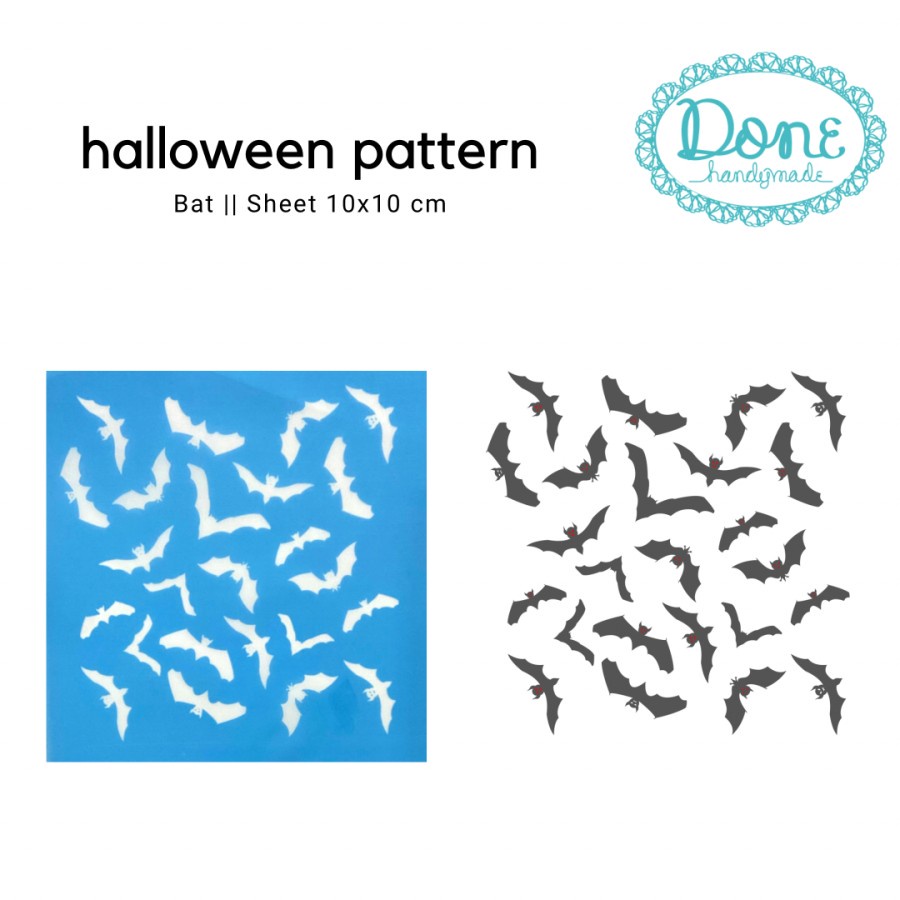 Silk screen alat kerajinan tangan scrapbooking motif halloween stencil alat resin alat dekorasi resin art ss42