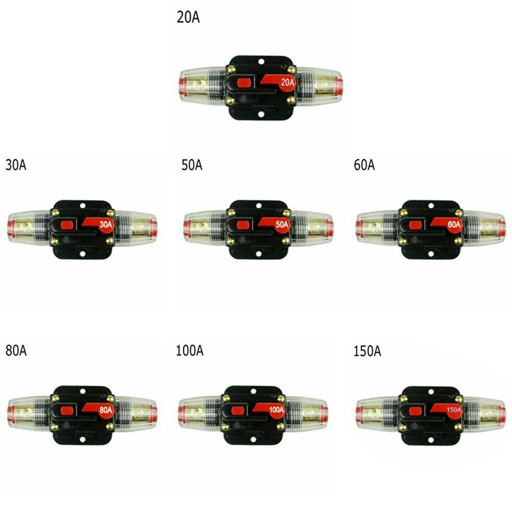 Top Car Circuit Breaker 20-150AMP Audio Energi Solar 12V-24V Reset Sekring