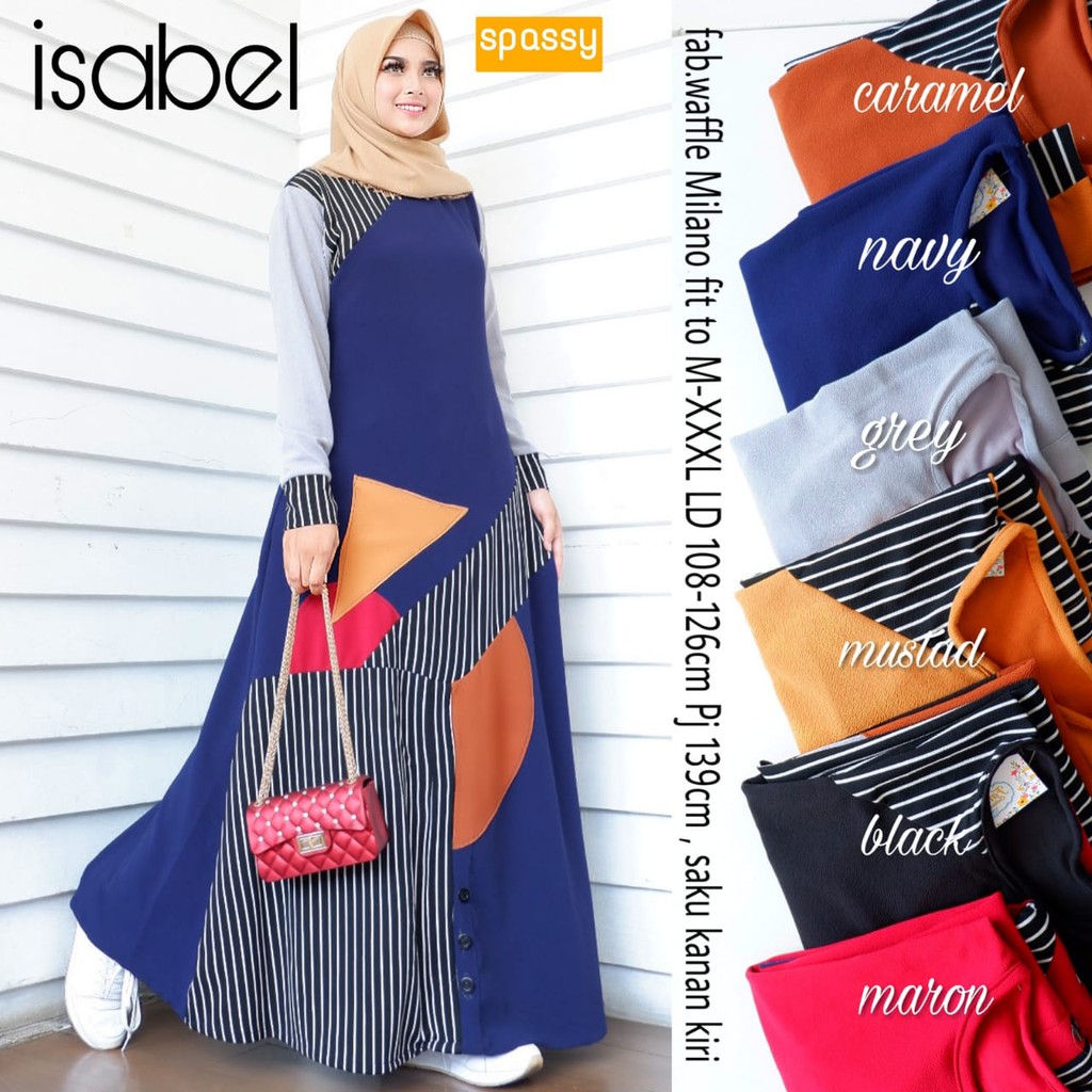 Isabell Gamis By Spassy | Suplier Hijab Solo |Grosir