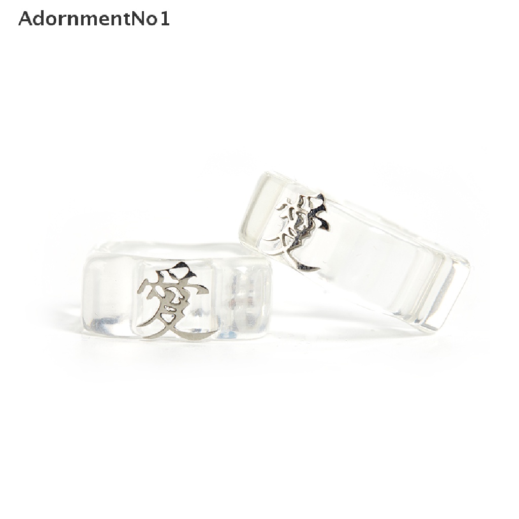 [AdornmentNo1] Korea Love Resin Transparent Ring Women Vintage Friendship Gifts Party Punk Ring [new]