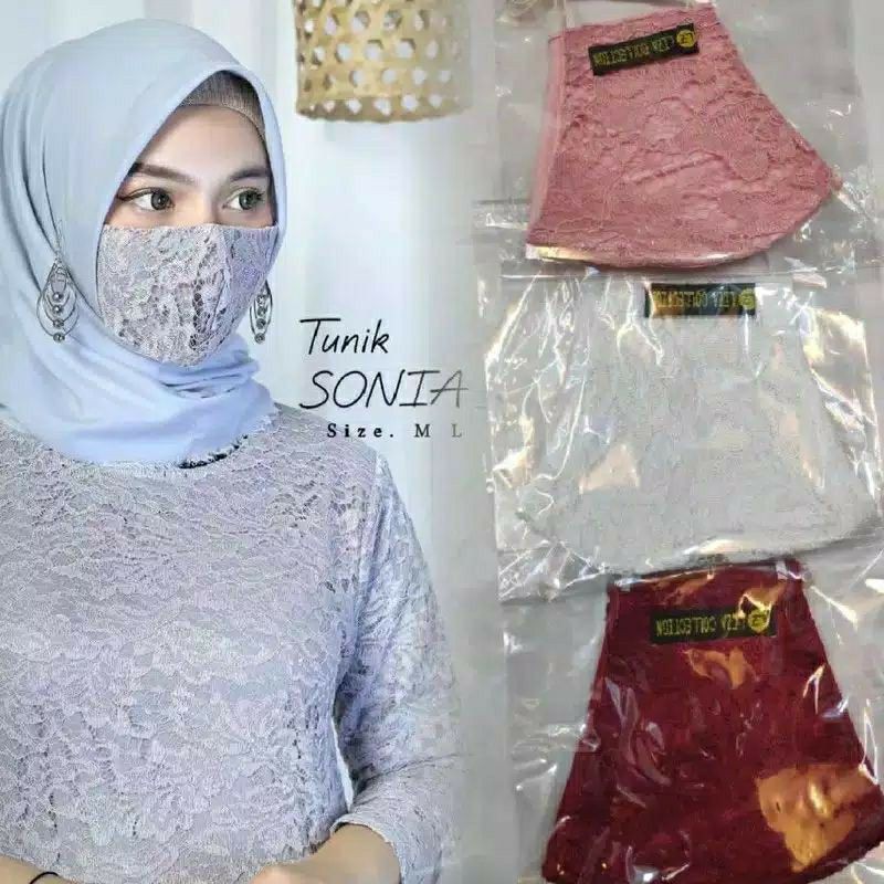 MASKER BROKAT CANTIK / MASKER MEWAH / MASKER HIJAB / MASKER BROKAT IMPORT