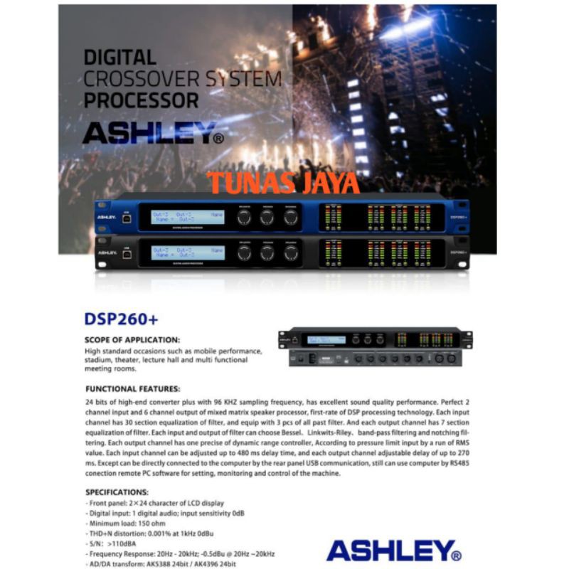 SPEAKER MANAGEMENT ASHLEY DSP260+ ORIGINAL SPEAKER MANAGEMENT ASHLEY DSP260+ HITAM