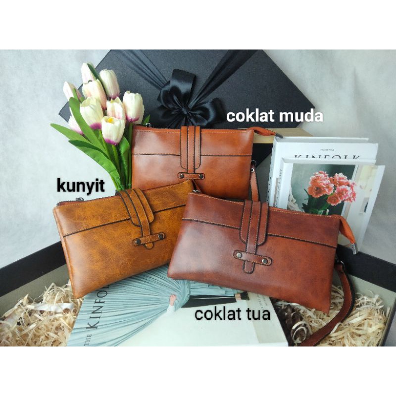 Fashion Stock - Tas Selempang Wanita Sling Bag Terbaru Kekinian Super Premium Bahan Botega Zamora Ba