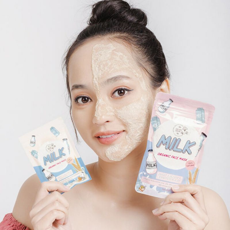 Masker Wajah Organik Susu OH MY SKIN  Masker Organic Milk 65gr Bpom