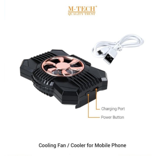 Cooler fan hp phone micro usb led rechargeable universal p12 - cooling radiator for mobile android