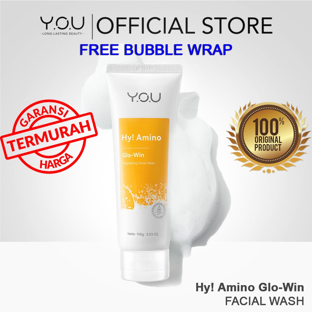 YOU Hy! Amino Glo-Win Brightening Facial Wash Sabun Cuci Muka