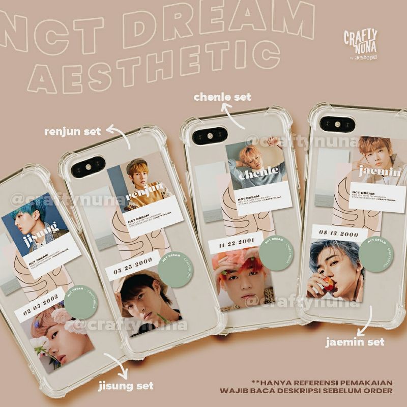 (NC-009) OT21 ✨ NCT WAYV Aesthetic Minimalist Sticker Set by Crafty Nuna stiker case hp 127 dream