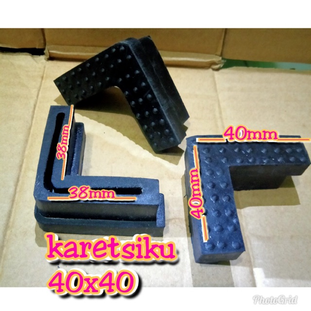 Karet siku 4x4 Sepatu karet besi siku 4x4 Karet Pengaman rak meja