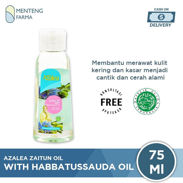 Azalea Zaitun Oil with Habbatussauda Oil 75 ML - Minyak Untuk Pijat dan Lulur