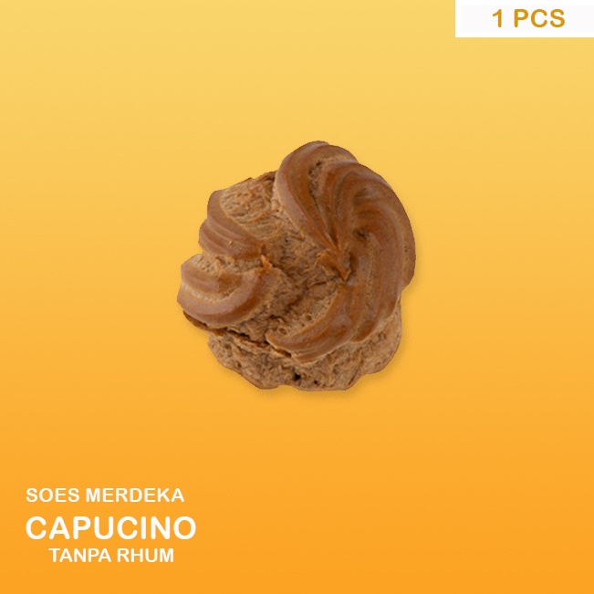 

Soes Merdeka Capucino Cream ( Tanpa Rhum ) / Kue Pastry Rasa Capucino