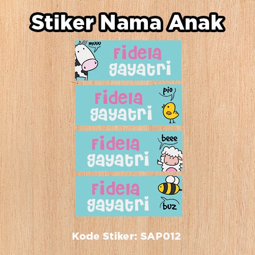 

Stiker Nama Anak Sekolah Green Cow