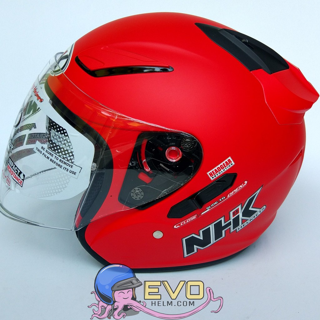 NHK R1_SOLID RED DOFF (DOUBEL VISOR)