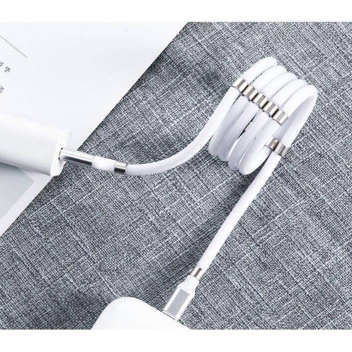 Supercalla Kabel Charger Magnetik Anti Kusut Untuk Iphone, Micro, Type-C 1m dan 1,8m High Quality