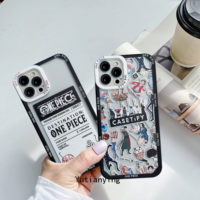 Soft Case TPU Motif Kartun One Piece Untuk Iphone 11 12 6 6s 7 8 Plus X Xr Xs Max 13 Pro Max Se 2020