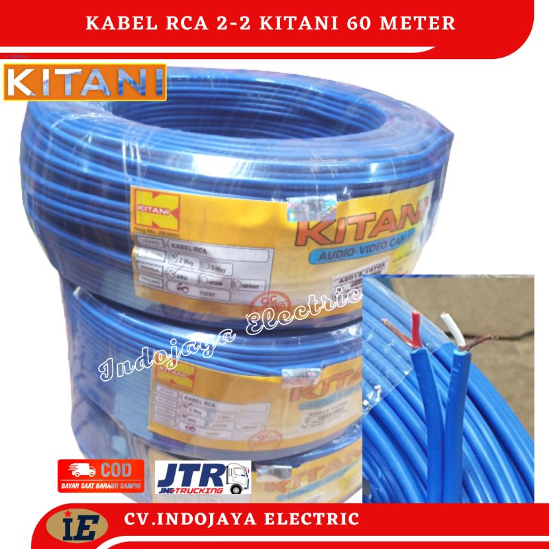 Kabel RCA 2-2/2 Way Kitani 60 Meter Kabel Audio Video