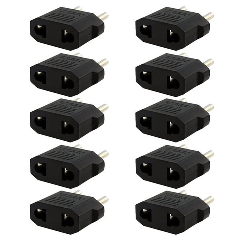 Btsg 10pcs Adapter Konverter Charger Power Plug Us Ke Eu Untuk Travel