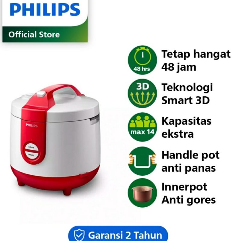 Rice Cooker Philips HD3119 32 - Ricekuker Mejikom PHILIP Magic Com 2 L HD3119/32 Magicom Mijikom
