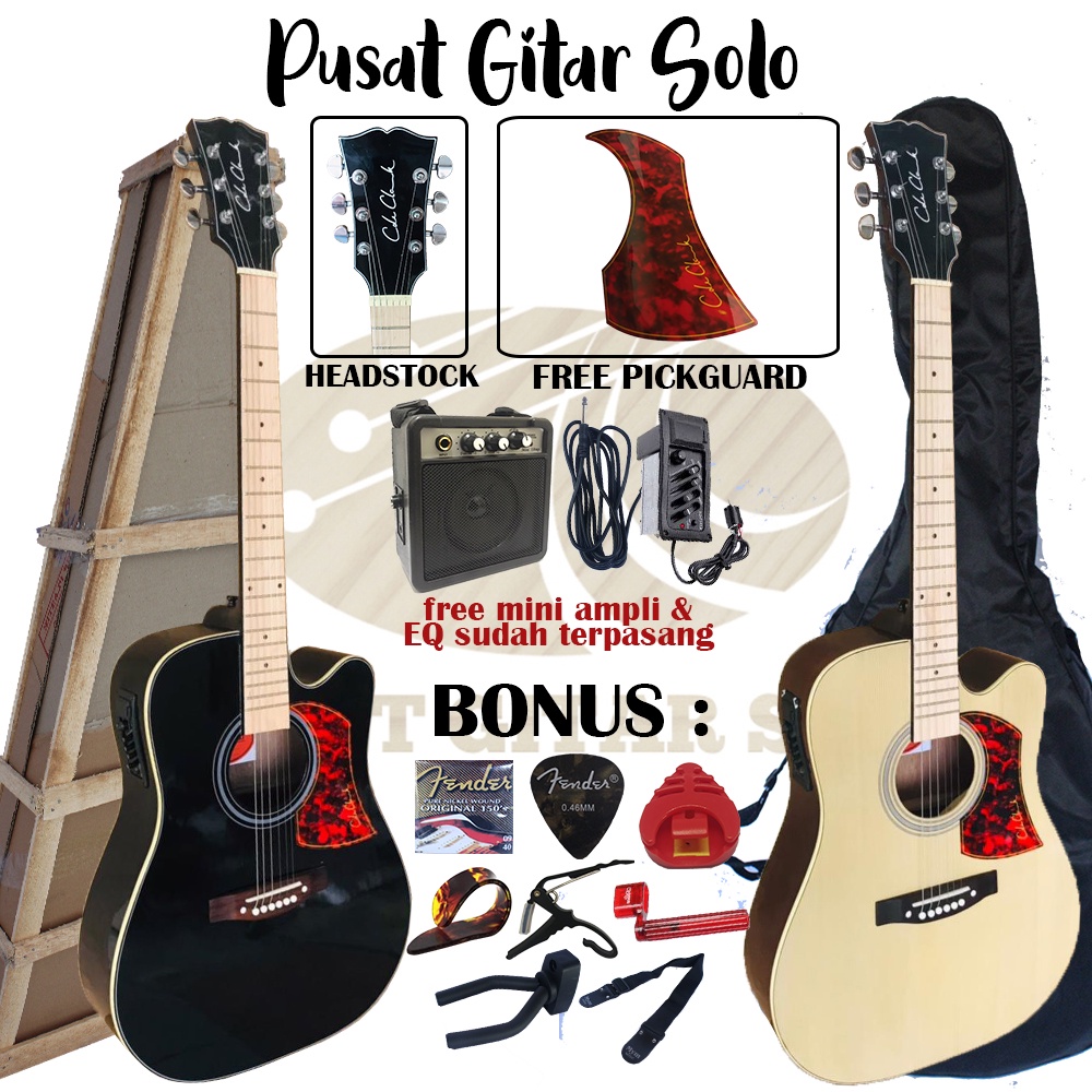 Gitar Akustik Elektrik Cole Clark Double Run Neck Utuh