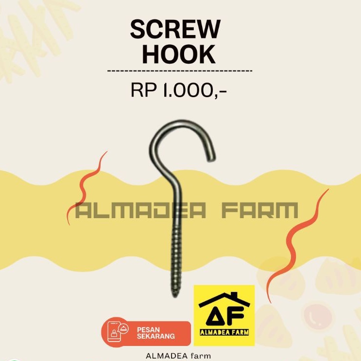 SCREW HOOK NO. 10 / 7CM | SECRUP GANTUNG |TANDA TANYA