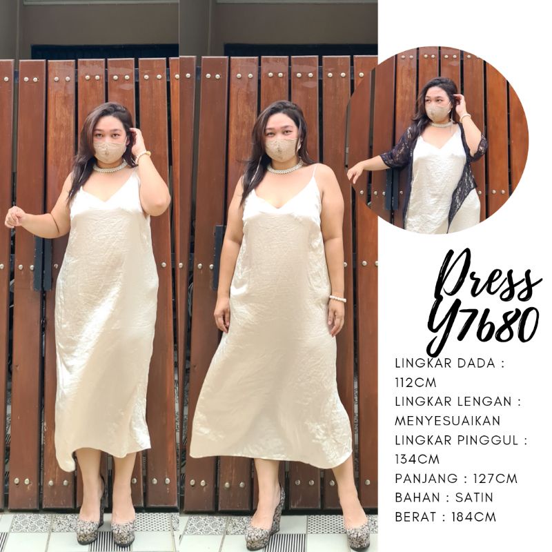 SATIN DRESS BIG SIZE DRESS PESTA SATIN JUMBO