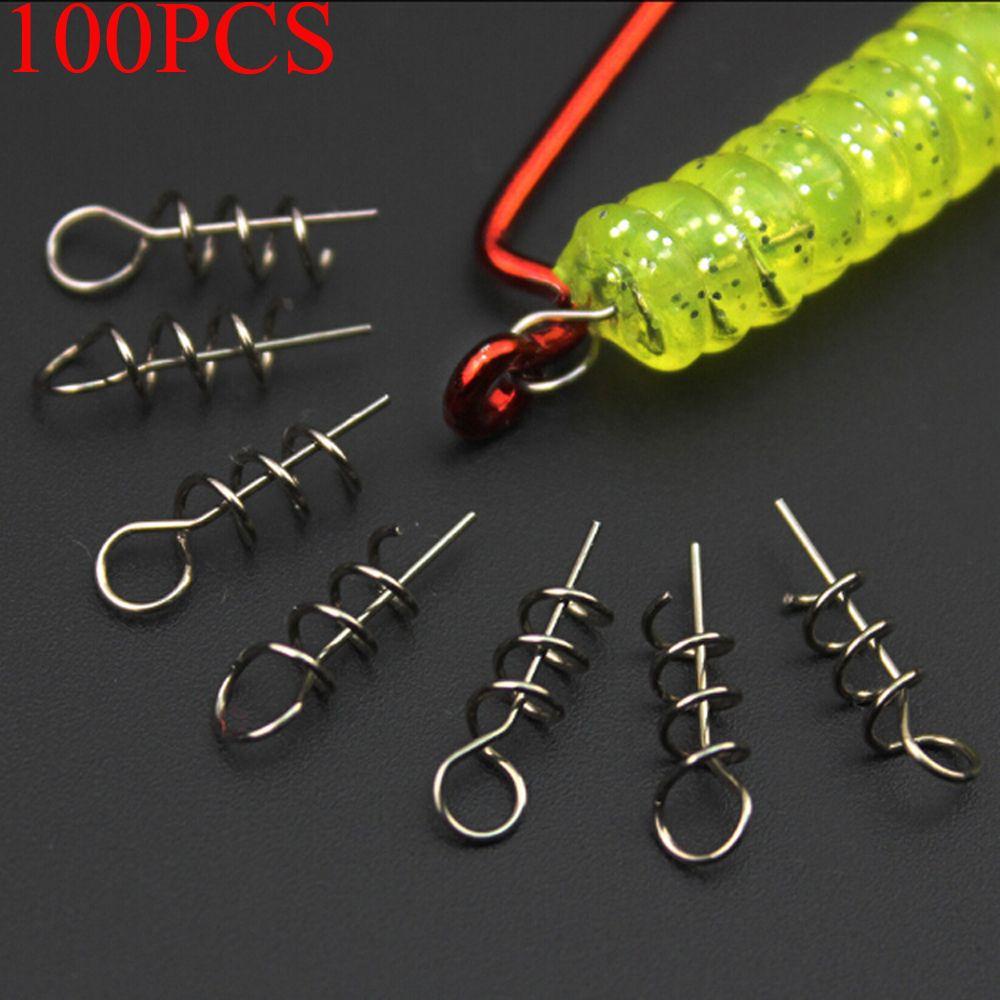 Chookyy 100Pcs /Set Spring Lock Jarum New Sport Umpan Pancing Outdoor