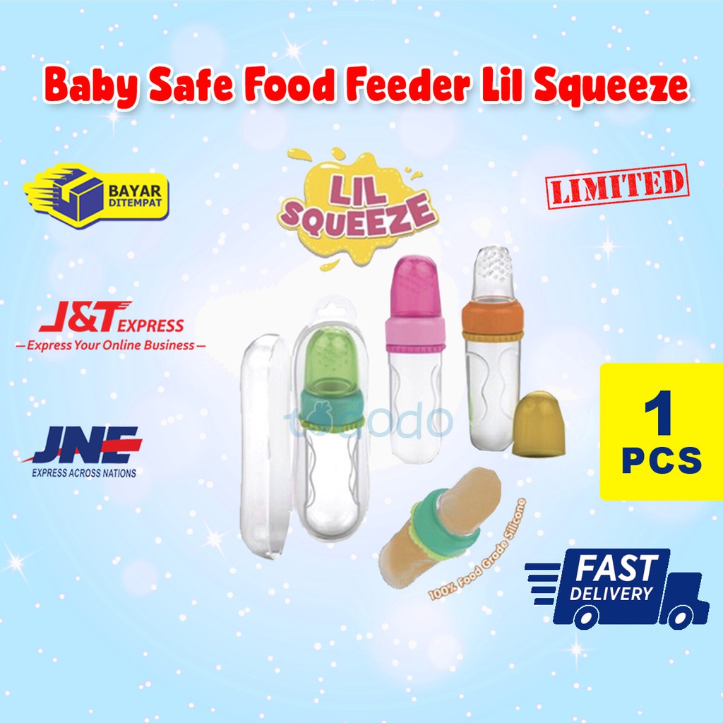 Baby Safe Food Feeder Lil Squeeze - Sendok Botol Silikon JP030