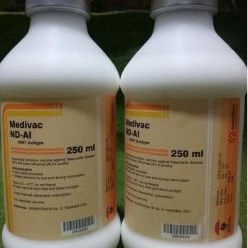 Vaksin ND AI 250 ml / Vaksin Virus Tetelo Ayam,Unggas lainnya / Vaksin Pluburung