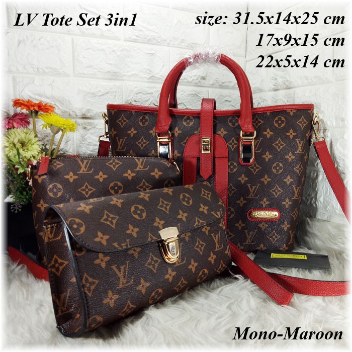 Lv Tote Set 3in1