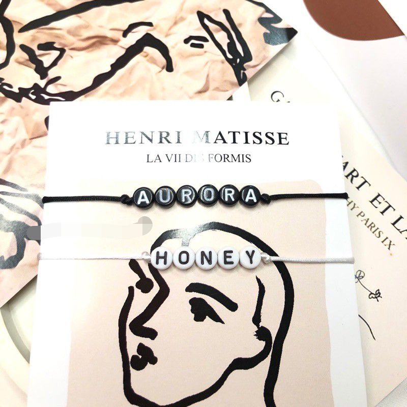 GELANG NAMA(MANIK BULAT)/GELANG NAMA/GELANG COUPLE NAMA