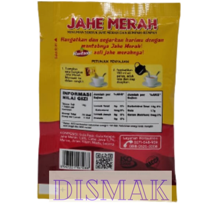 Jahe Merah Mantaab Sachet