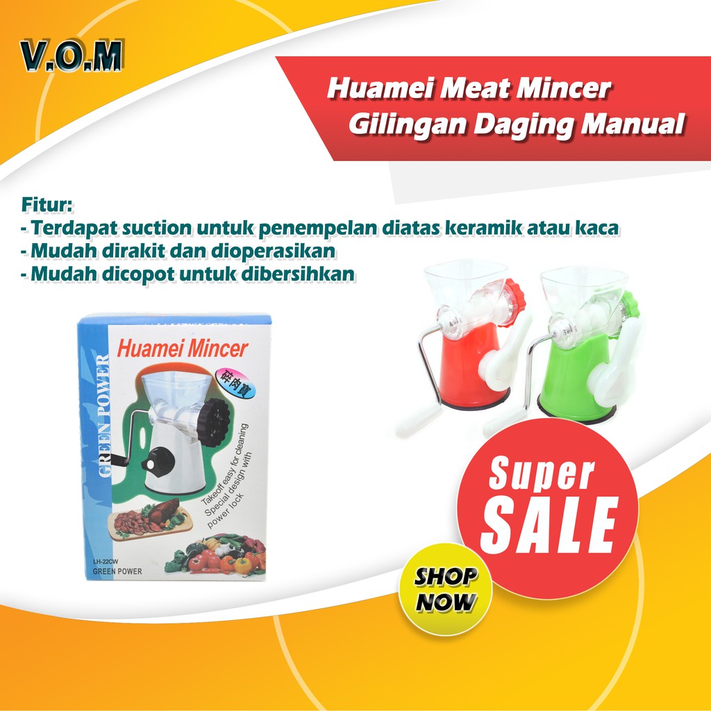 VOM-0353 Huamei Meat Mincer Gilingan Daging Manual