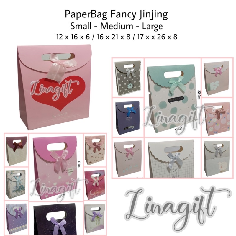 PAPERBAG FANCY SANWA / SHOPPING BAG - PAPER BAG EXCLUSIVE JINJING / KANTONG KERTAS / TAS JINJING / HADIAH ULANG TAHUN / BINGKISAN SOUVENIR NATAL / CHRISTMAS / HAMPERS PARSEL LEBARAN IDUL FITRI EID MUBARAK IDUL ADHA