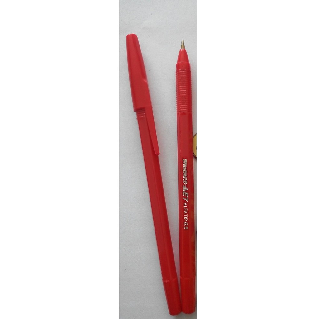 Pulpen Standard AE7 Ballpoint Pena Pen Bolpen Standard Pulpen MERAH HITAM BIRU Bolpoint bisa cod