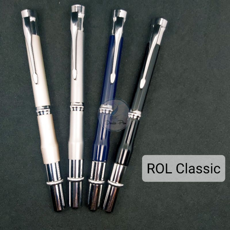 

Pen Metal Ekslusif ROL Classic, Pena Rollerball premium, Vintage Pen, Pen Besi bisa Grafir nama/Logo