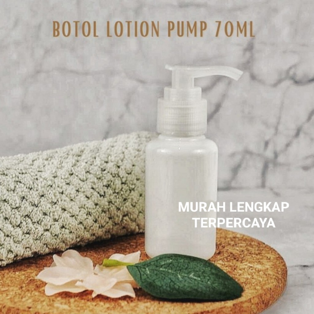 BOTOL PUMP 70ML/BOTOL TUBULAR PET 70ML PUTIH LOTION PUMP LOTION PUMP