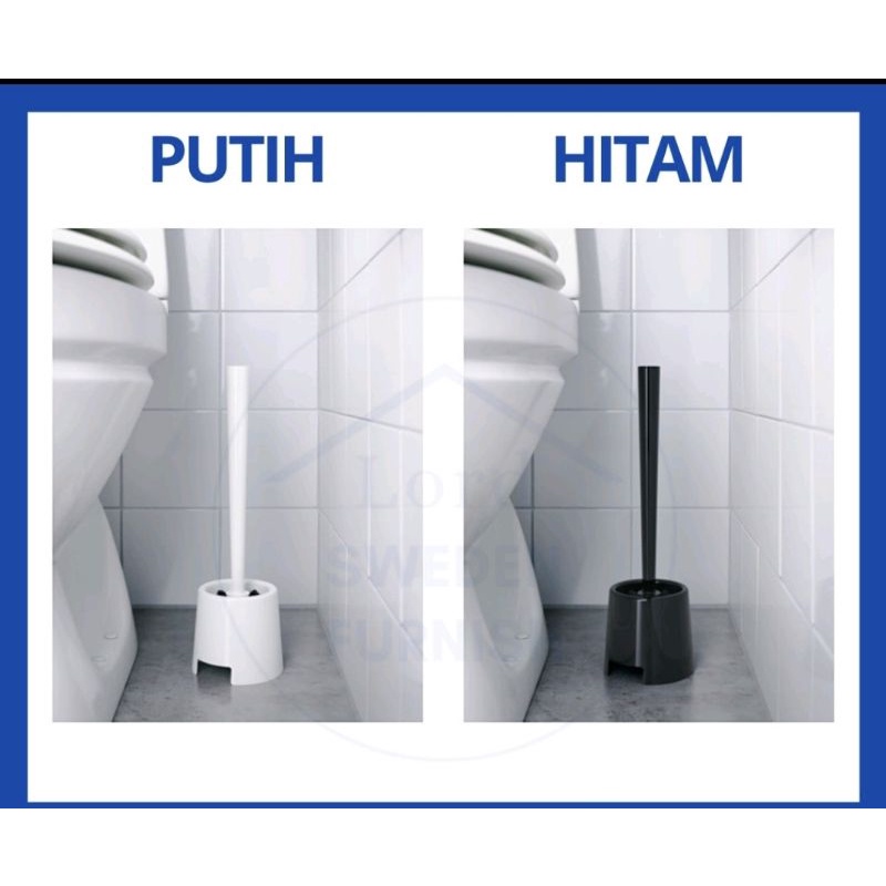 HOT SALE !!  BOLMENN  Sikat Wc Bulat Toilet Kamar Mandi Hitam Putih Minimalis Murah