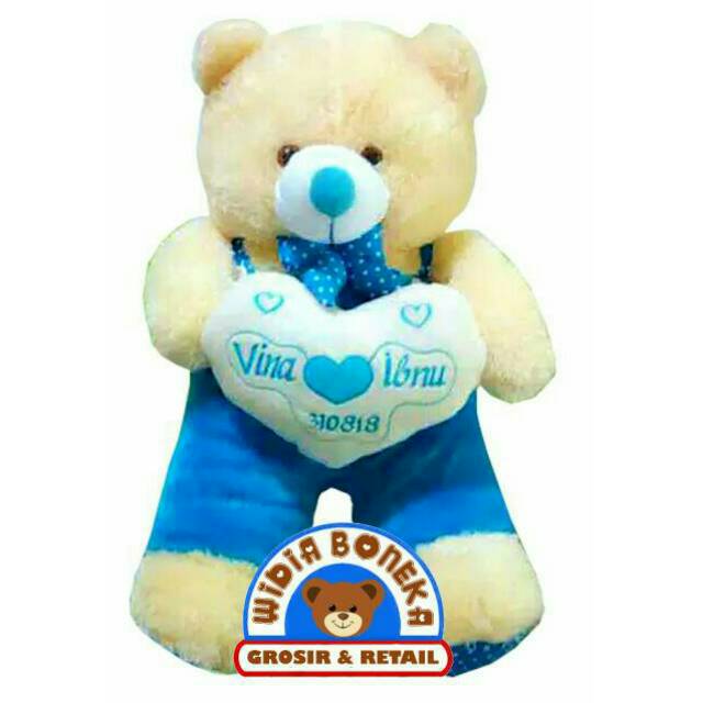 (Ukir Nama / Foto) Bordir Boneka Teddy Bear Jojon 85 cm