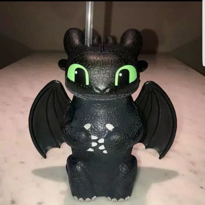 Langsung Order tumbler how to train your dragon toothless hitam night furry Diskon