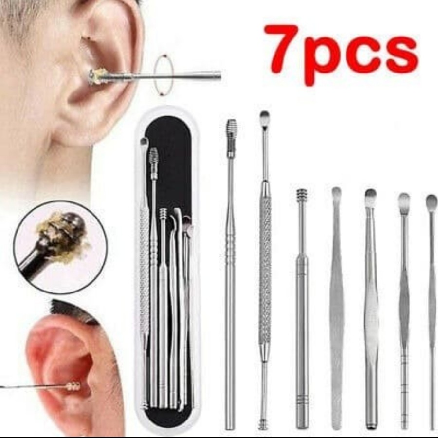 Alat Pembersih Kotoran Telinga Set 7 in 1 korek kuping ear wax sehat A