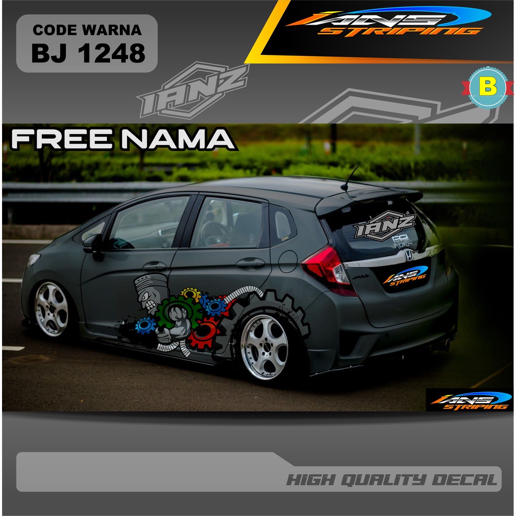 VARIASI STIKER MOBIL HONDA JAZZ / STIKER VARIASI MOBIL AGYA AYLA MOBILIO / DECAL STIKER MOBIL