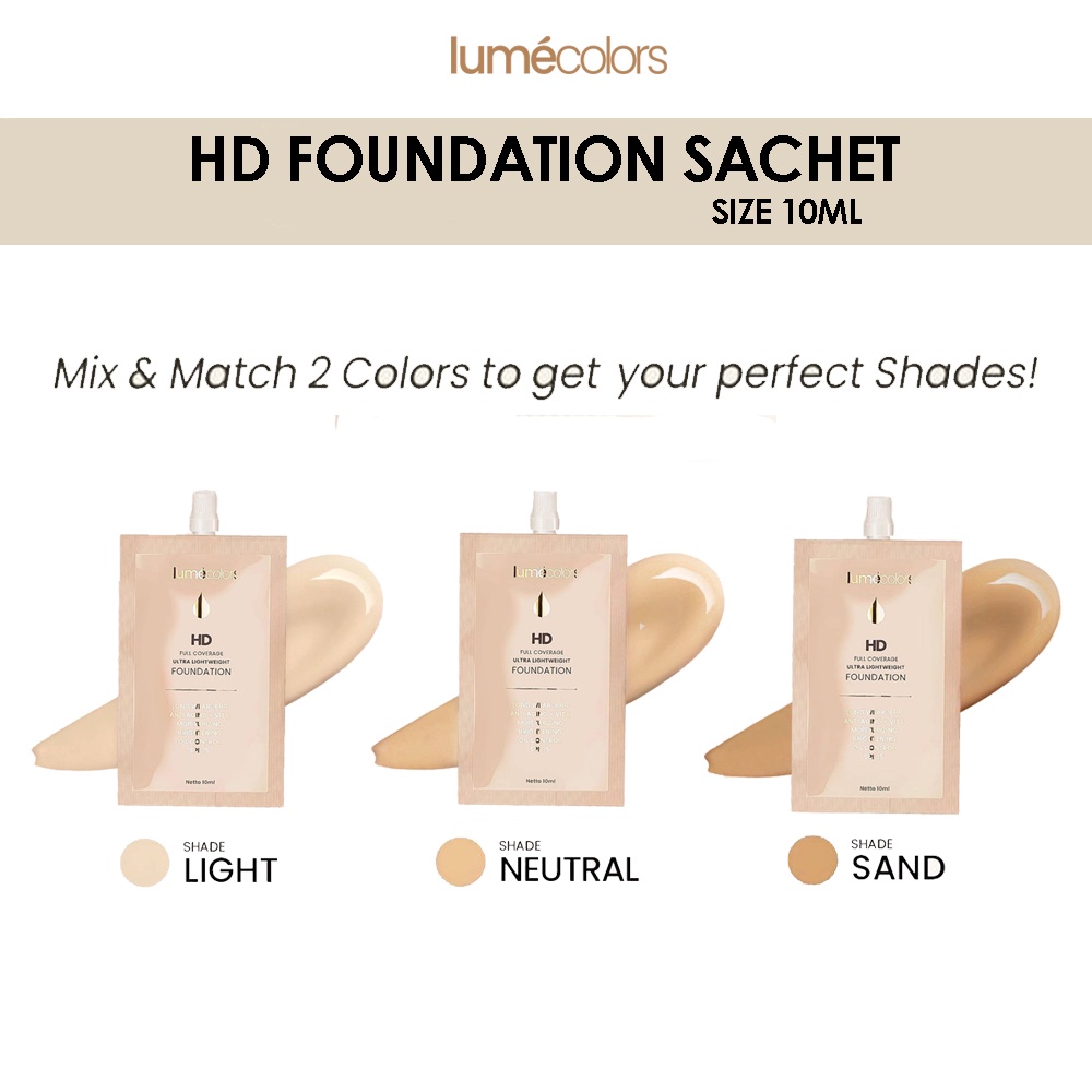 (Free Emas) Lumecolors Paket Hemat Bundling Compact + Beauty Blender + FD Sachet