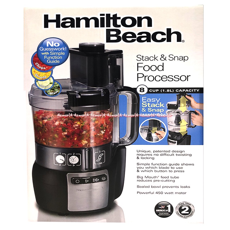 Jual Hamilton Beach Easy Stack & Snap 1.8L Food Processor Alat Mesin ...