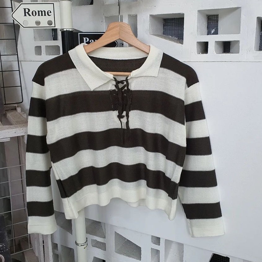 Sweater Outer Rajut Fuji Tali Croopee Terbaru